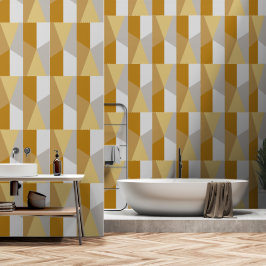 Abstrakte geometrische Art Silver Gold Gray Quadra Tapete
