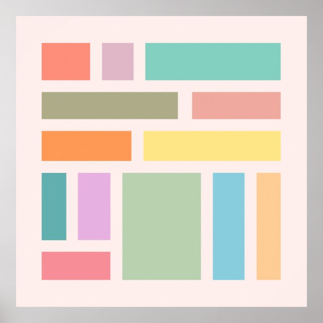 Abstrakte geometrische Blöcke Poster (Vorne)