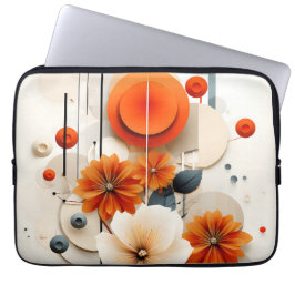 Abstrakte geometrische Blumenmuster Laptopschutzhülle