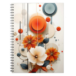 Abstrakte geometrische Blumenmuster Notizblock
