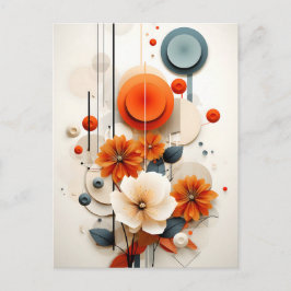 Abstrakte geometrische Blüten Postkarte