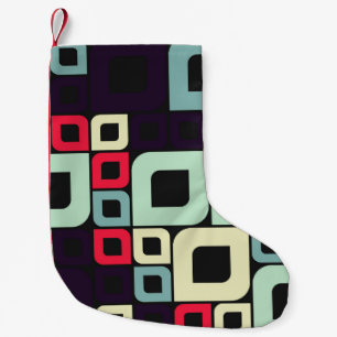 Abstrakte geometrische, computergenerierte Kunstil Kleiner Weihnachtsstrumpf