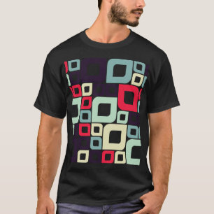 Abstrakte geometrische, computergenerierte Kunstil T-Shirt