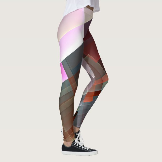 Abstrakte geometrische Dekoration Leggings (Rechts)