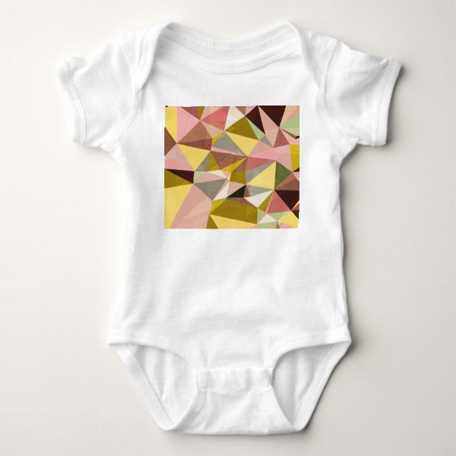 Abstrakte Geometrische Dreiecke. Baby Strampler (Vorderseite)