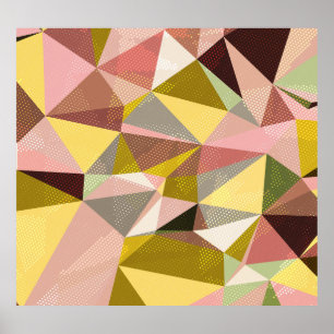 Abstrakte Geometrische Dreiecke. Poster