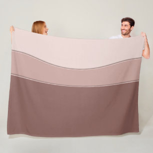 Abstrakte geometrische dynamische beige fleecedecke