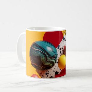 Abstrakte geometrische farbenfrohe Komposition Kaffeetasse