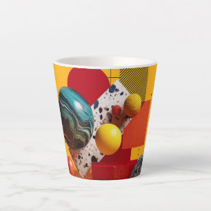 Abstrakte geometrische farbenfrohe Komposition Milchtasse