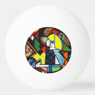 Abstrakte Geometrische Farbige Modernistische Male Tischtennisball