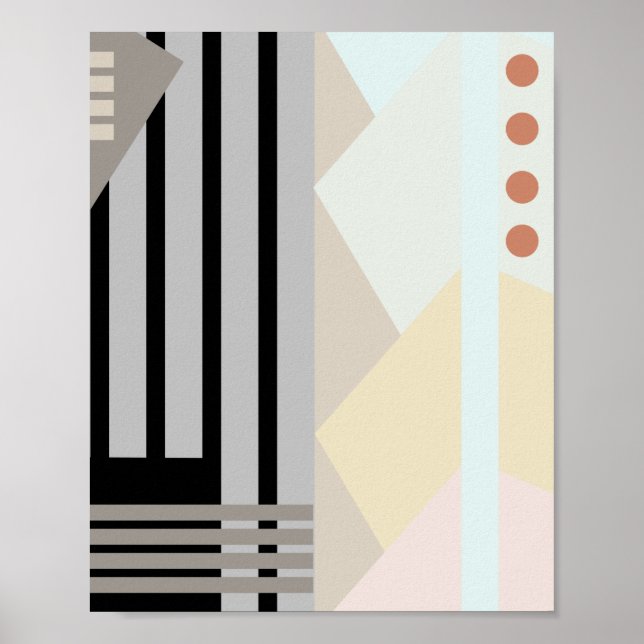 Abstrakte geometrische Figuren Poster (Vorne)