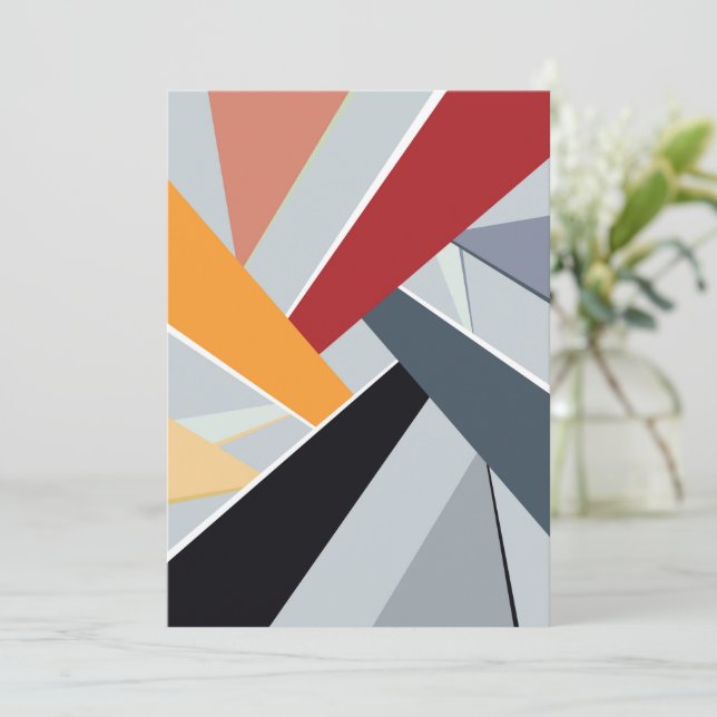 Abstrakte geometrische Form 2 Karte (Stehend Vorderseite)
