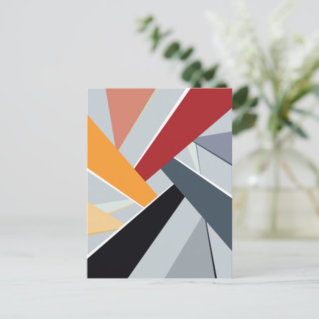 Abstrakte geometrische Form 2 Postkarte (Stehend Vorderseite)