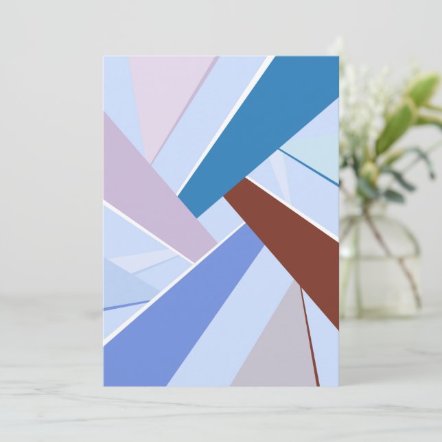 Abstrakte geometrische Form 3 Dankeskarte (Stehend Vorderseite)