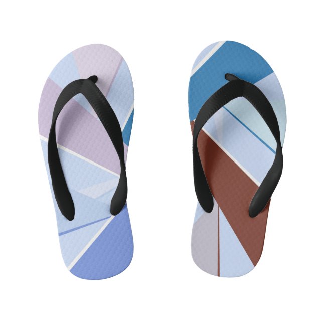 Abstrakte geometrische Form 3 Kinderbadesandalen (Fußbett)