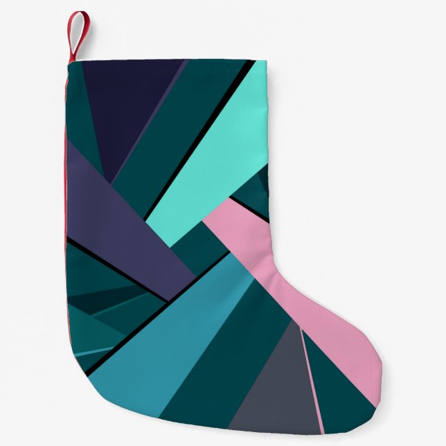 Abstrakte geometrische Form 6 Kleiner Weihnachtsstrumpf (Vorderseite)