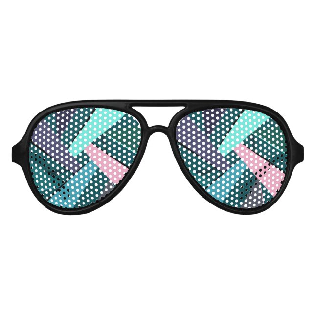 Abstrakte geometrische Form 6 Partybrille (Vorderseite)
