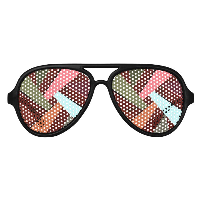Abstrakte geometrische Form 7 Partybrille (Vorderseite)