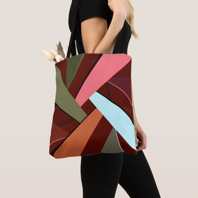 Abstrakte geometrische Form 7 Tasche (Von Nahem)