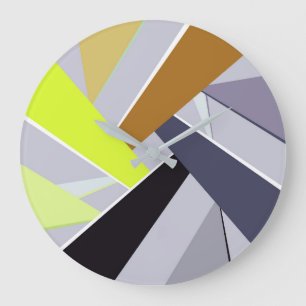 Abstrakte geometrische Form 8 Große Wanduhr
