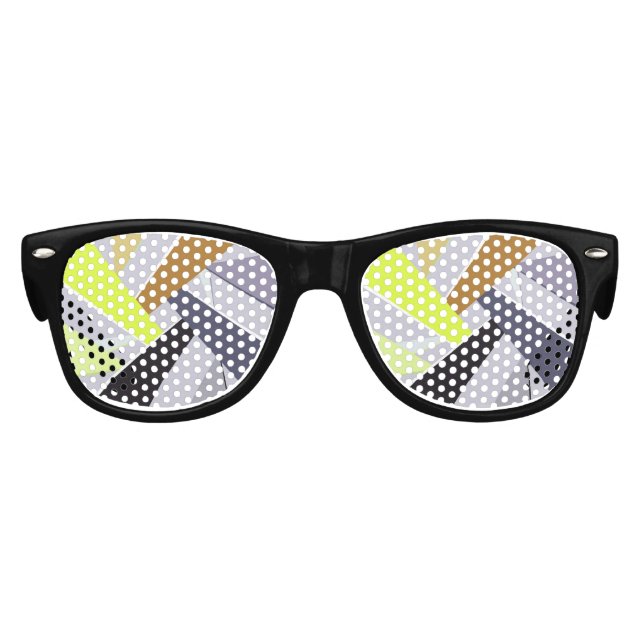 Abstrakte geometrische Form 8 Partybrille (Vorderseite)