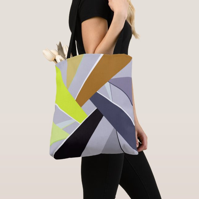 Abstrakte geometrische Form 8 Tasche (Von Nahem)