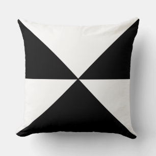Abstrakte geometrische Form auf Schwarz und Weiß Kissen