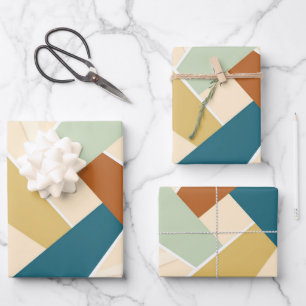 Abstrakte geometrische Form Geschenkpapier Set