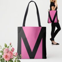 Abstrakte geometrische Form in Schwarz und Neonpin