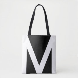 Abstrakte geometrische Form in Schwarz und Weiß Tasche