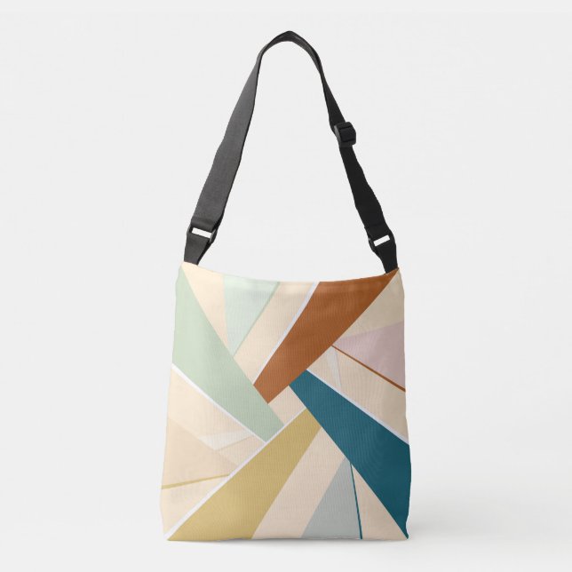 Abstrakte geometrische Form Tragetaschen Mit Langen Trägern (Vorderseite)