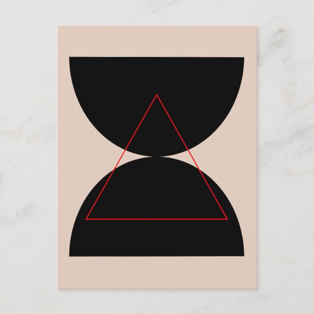 Abstrakte geometrische Formen der modernen Kunst Postkarte (Vorderseite)