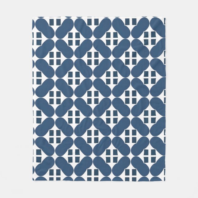 Abstrakte geometrische Formen Fleecedecke (Vorderseite)