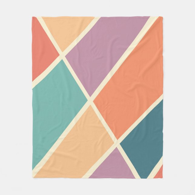 Abstrakte geometrische Formen Fleecedecke (Vorderseite)