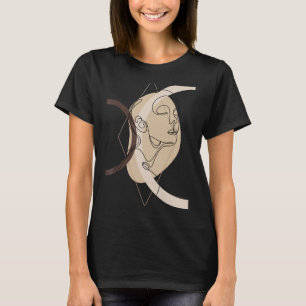 Abstrakte geometrische Formen für Frauen Minimalis T-Shirt