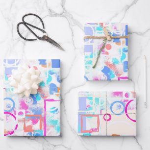 Abstrakte geometrische Formen Geschenkpapier Set