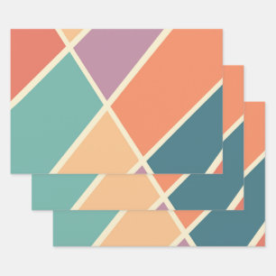 Abstrakte geometrische Formen Geschenkpapier Set