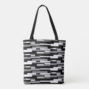 Abstrakte geometrische Formen in Schwarz, Grau und Tasche
