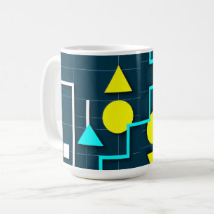 Abstrakte geometrische Formen Kunst Kaffeetasse