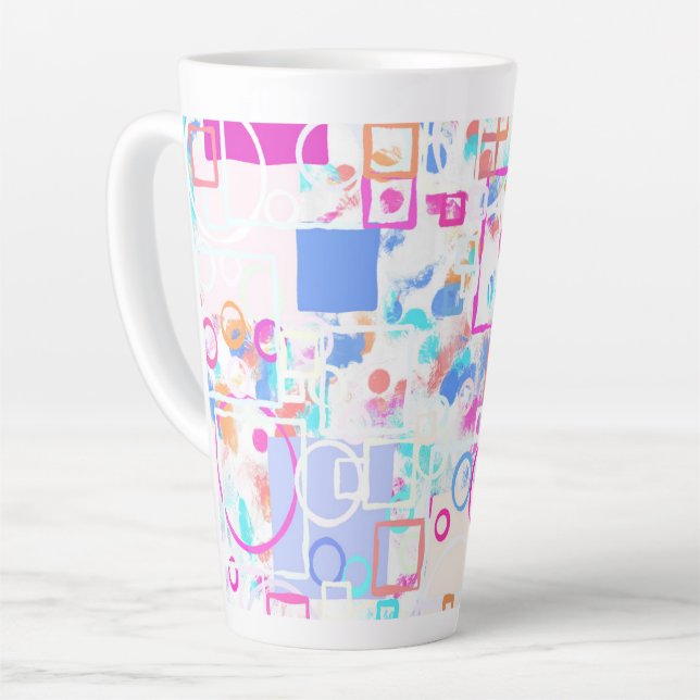 Abstrakte geometrische Formen Milchtasse (Linke Ecke)