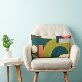Abstrakte geometrische Formen moderne farbenfrohe Lendenkissen