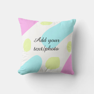 Abstrakte geometrische Formen Pastell Bild mit Nam Kissen