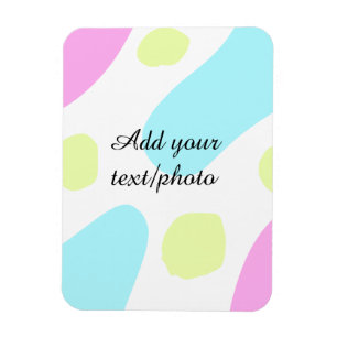 Abstrakte geometrische Formen Pastell Bild mit Nam Magnet