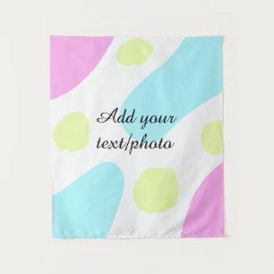 Abstrakte geometrische Formen Pastell Bild mit Nam Wandteppich
