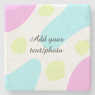 Abstrakte geometrische Formen Pastell Name Foto ba Steinuntersetzer