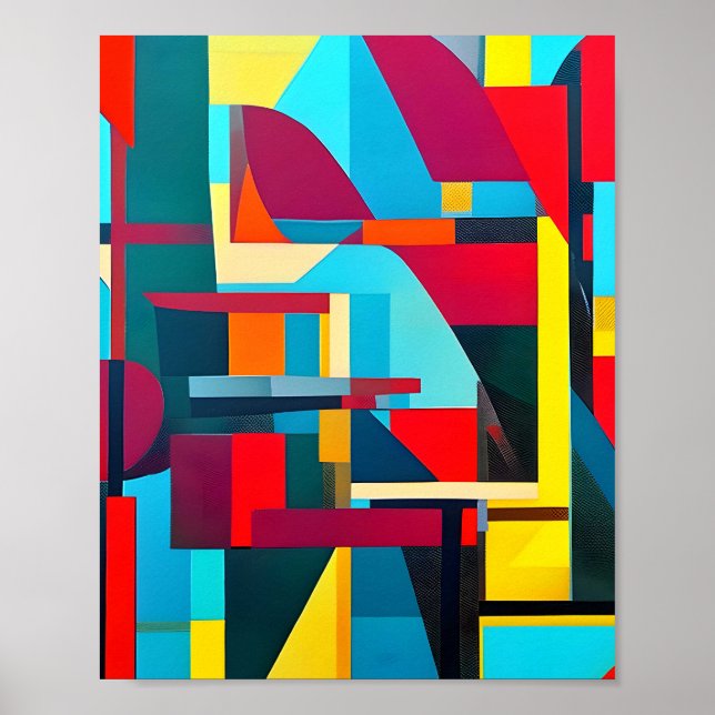 Abstrakte geometrische Formen Poster (Vorne)