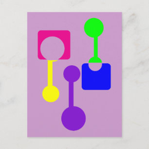 Abstrakte geometrische Formen Postkarte