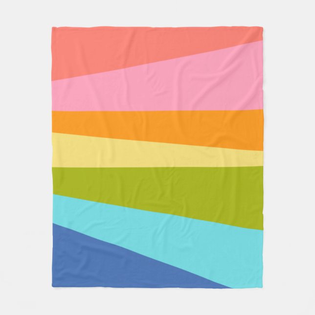 Abstrakte geometrische Formen | Regenbogen Fleecedecke (Vorderseite)
