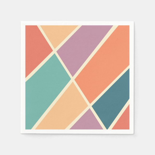 Abstrakte geometrische Formen Serviette (Vorderseite)