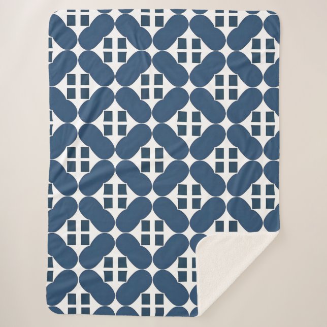 Abstrakte geometrische Formen Sherpadecke (Vorderseite)